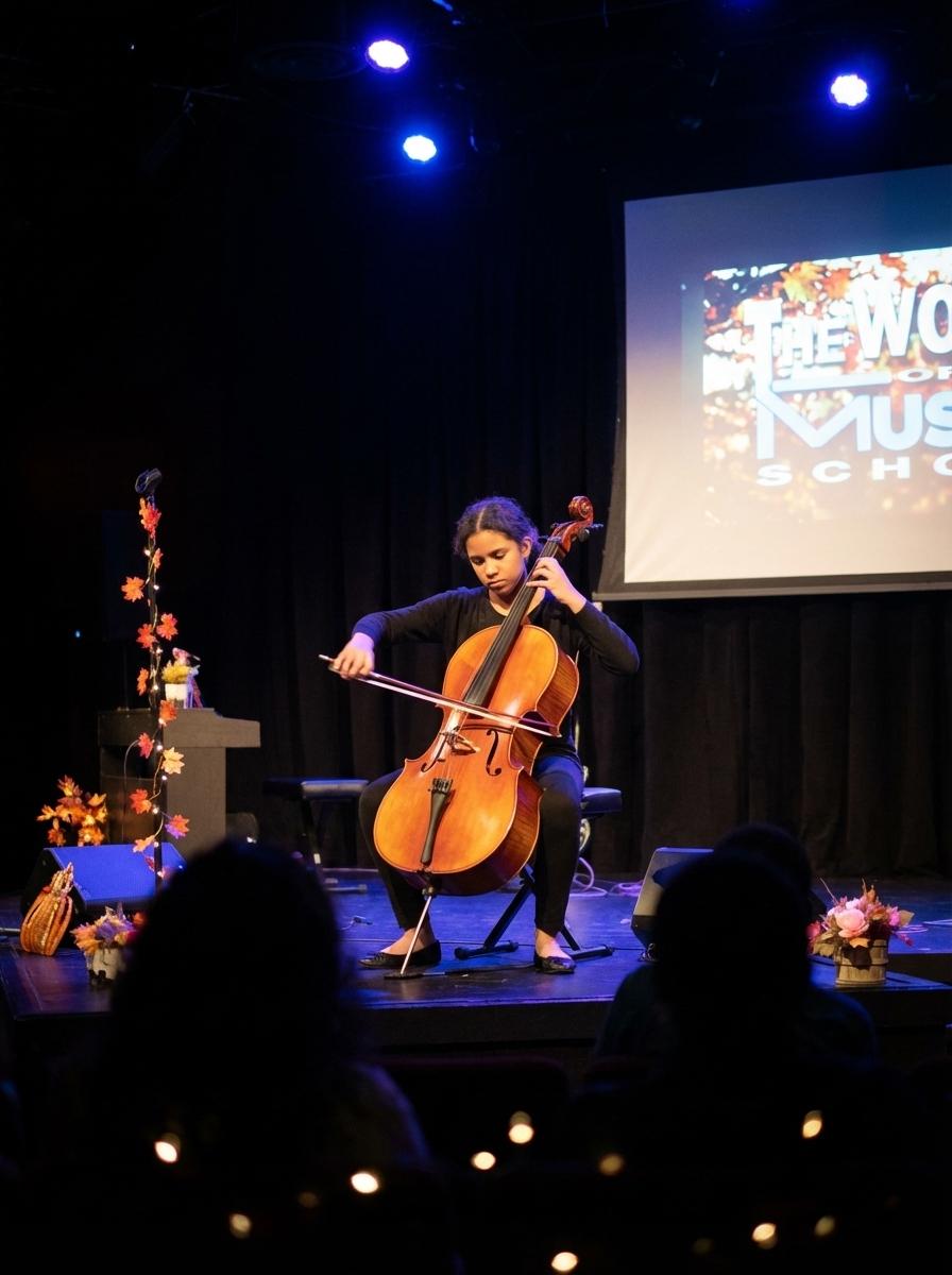 Cello lessons at The World of Music School