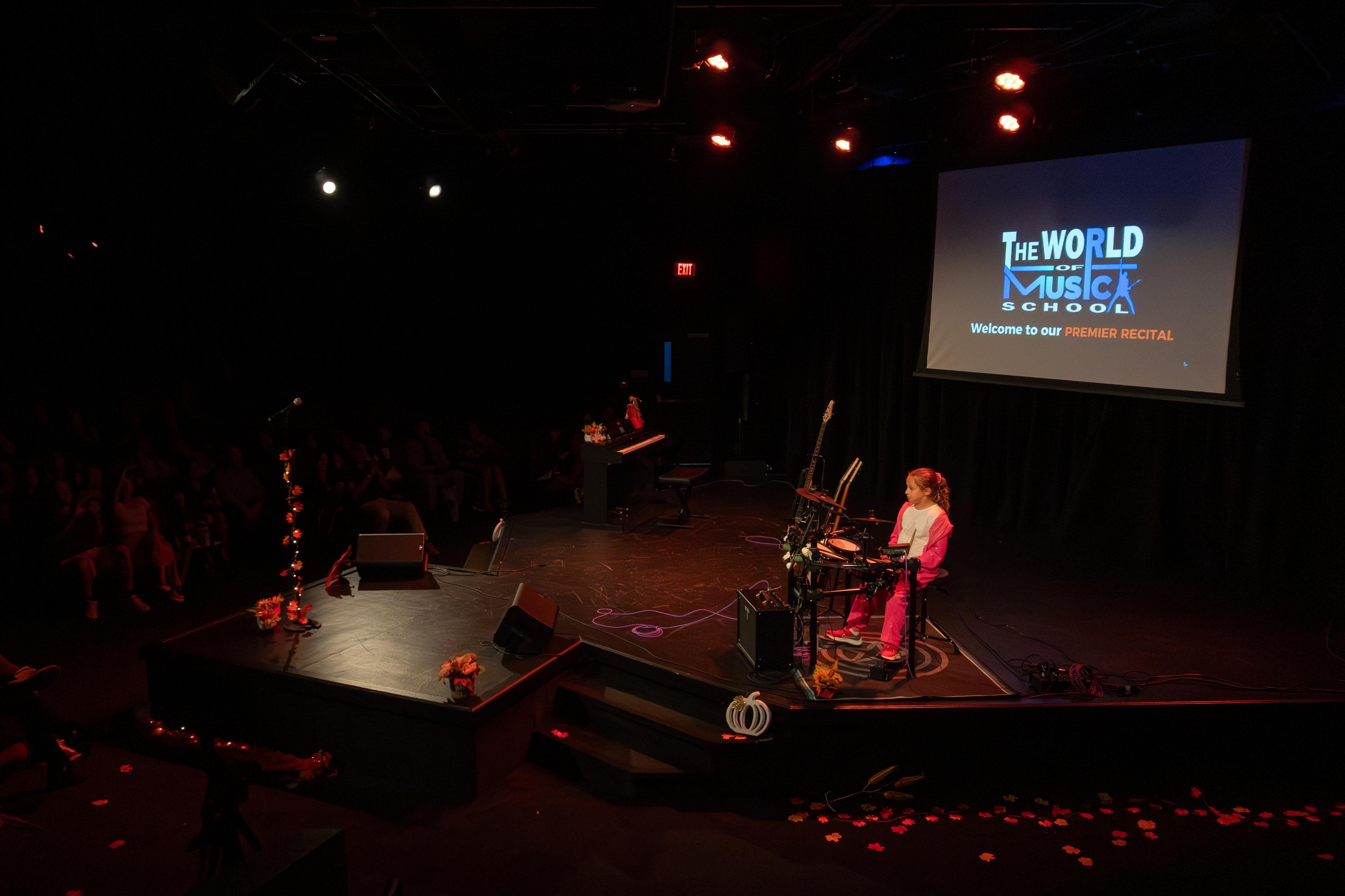 Premier Recital at The World of Music School — full theater view