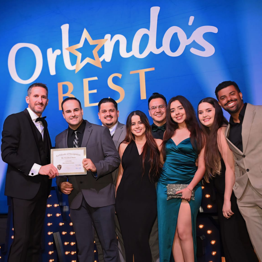 The World of Music School team at the Orlando's Best 2024 Awards ceremony