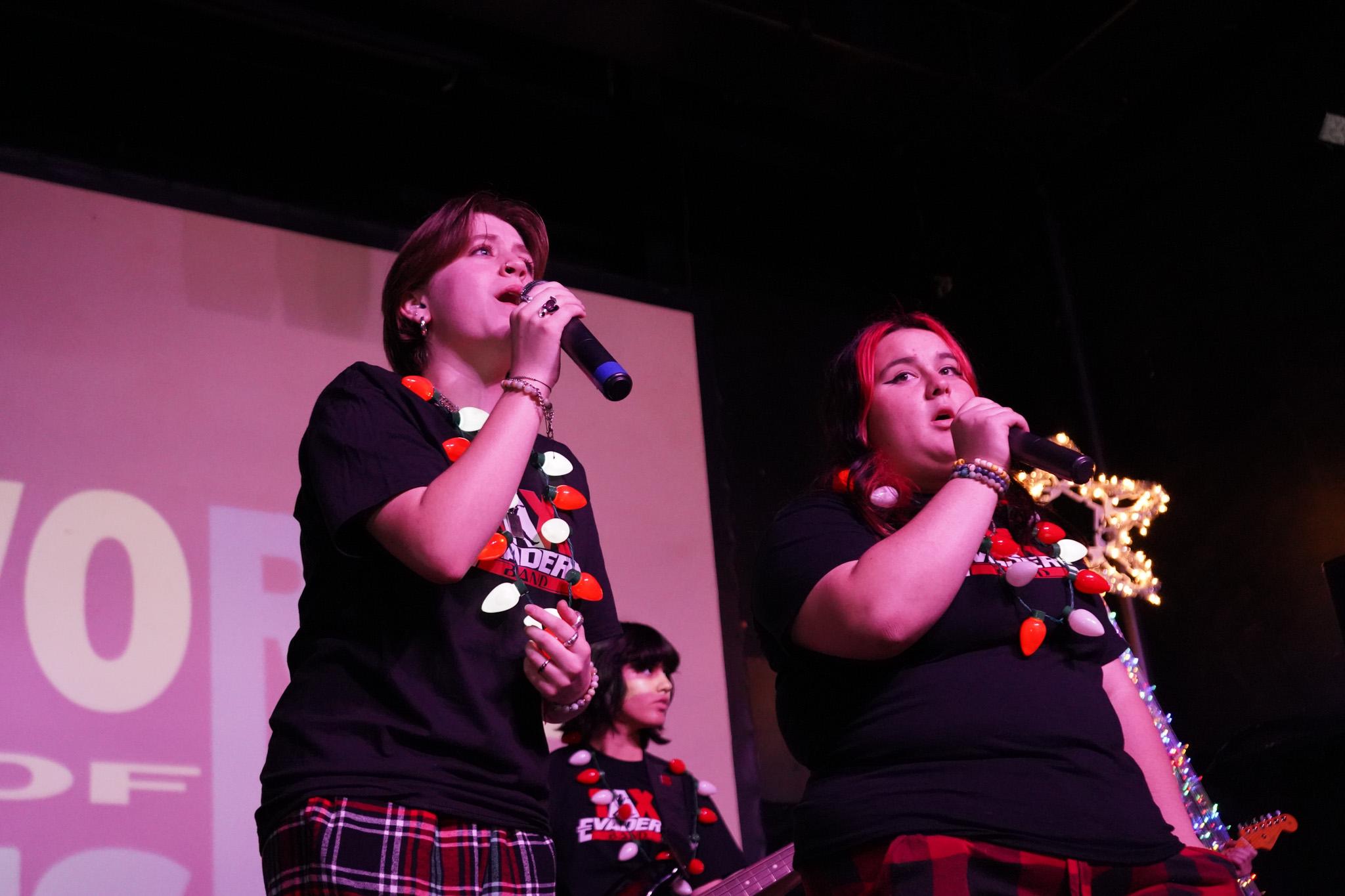 Vocalists performing at Christmas concert