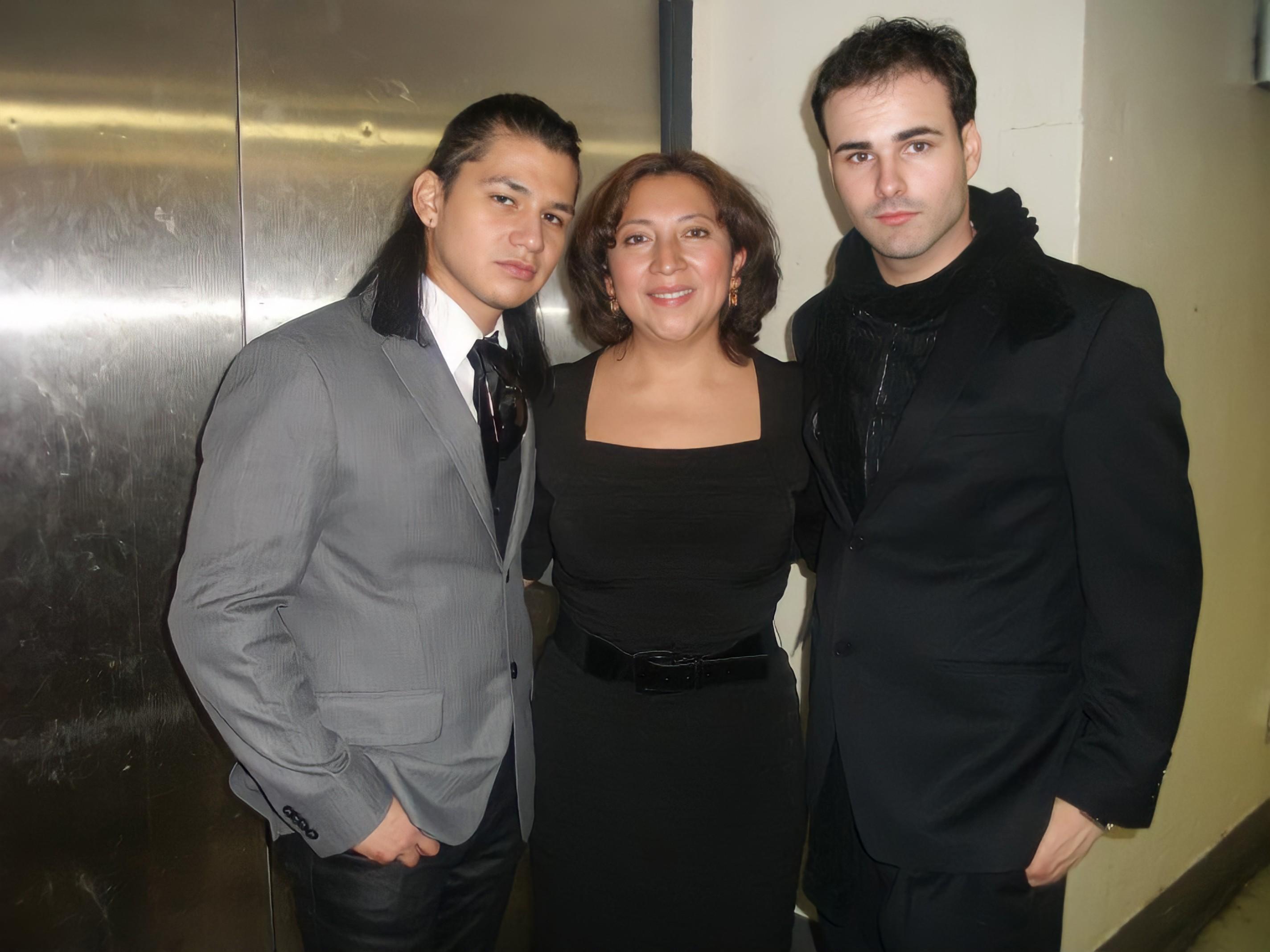 Max Acosta with Jackie from Telemundo after La Nueva Bohemia show